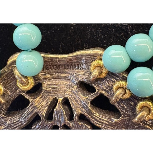 Heidi Daus Turquoise-Style Bead Statement Pendant Necklace‎ Art Nouveau - Picture 6 of 16